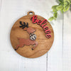 Ornament Handmade 4" Wood Believe Reindeer