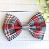 Collar Bow Tie Cotton 5 inch London Calling Red Plaid