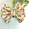 Dog Collar Bow Tie Techno Fabric 5" Bright Popsicles