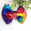 Dog Collar Bow Tie Techno Fabric 5" Bright Tie Dye