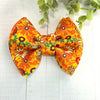 Dog Collar Bow Tie Techno Fabric 5" Harvest Floral