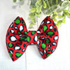 Dog Collar Bow Tie Techno Fabric 5" Holilday Leopard