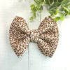 Dog Collar Bow Tie Techno Fabric 5" Leopard