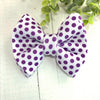 Dog Collar Bow Tie Techno Fabric 5" Purple Dots