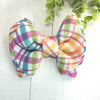 Dog Collar Bow Tie Techno Fabric 5" Spring Plaid
