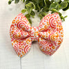 Dog Collar Bow Tie Techno Fabric 5" Sunshine Rainbow
