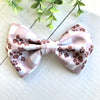 Dog Collar Bow Tie Cotton 5" Tan Paw Prints