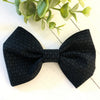 Dog Collar Bow Tie Cotton 5" Black Tie
