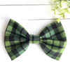 Dog Collar Bow Tie Cotton 5" St Pats Plaid
