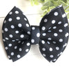 Dog Collar Bow Tie Techno 5 Black White Dot