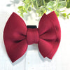 Dog Collar Bow Tie Techno 5" Burgundy