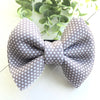 Dog Collar Bow Tie Techno 5" Gray Tiny Dots