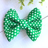 Dog Collar Bow Tie Techno 5" Kelly Green Dots