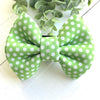 Dog Collar Bow Tie Techno 5" Lime Green Dots