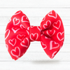 Dog Collar Bow Tie Techno 5" Scribble Hearts