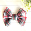 Dog Collar Bow Tie Techno Fabric 5" Holilday Plaid