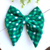 Dog Collar Sailor Bow Tie Techno 5.5" Irish Plaid