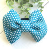 Dog Techno Bow Tie 5 inch Teal Tiny Dot
