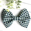 Dog Collar Bow Tie Cotton 5" Navy Diamonds