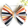 Dog Collar Bow Tie Techno 5" Autumn Stripes