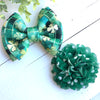Dog Collar Bow Tie Techno 5" Shamrock Plaid