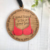 Ornament Handmade 4" Wood Supportive Friend Red